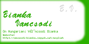 bianka vancsodi business card
